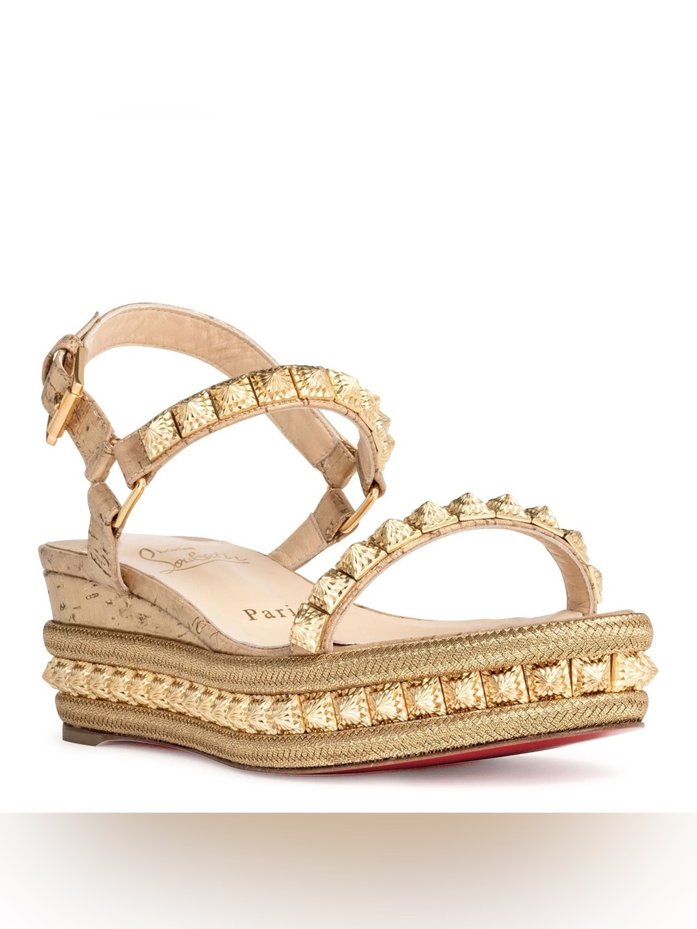 CHRISTIAN LOUBOUTIN
Pyradiams 60 liege pepite gold wedges 41